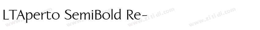 LTAperto SemiBold Re字体转换